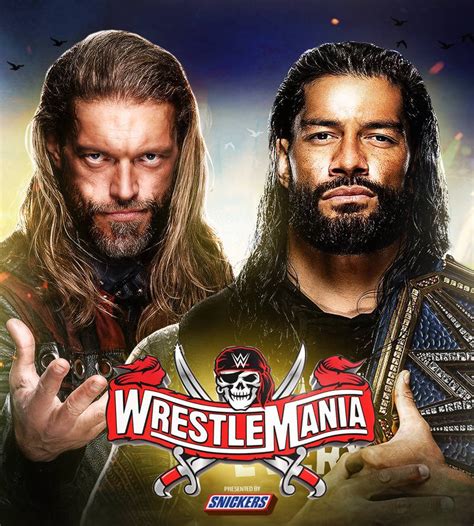 Roman Reigns Vs Edge Wrestlemania 37 Poster created by SlashRocker54 on ...