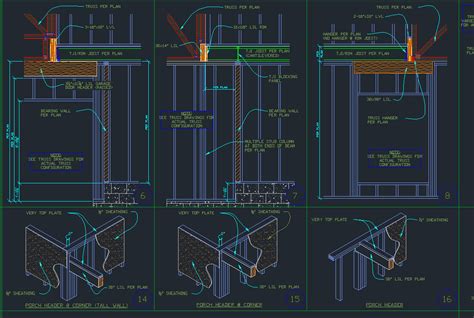 Wood Framing Details - CAD Files, DWG files, Plans and Details