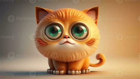 Cute cat character with big eyes 29637289 Stock Photo at Vecteezy