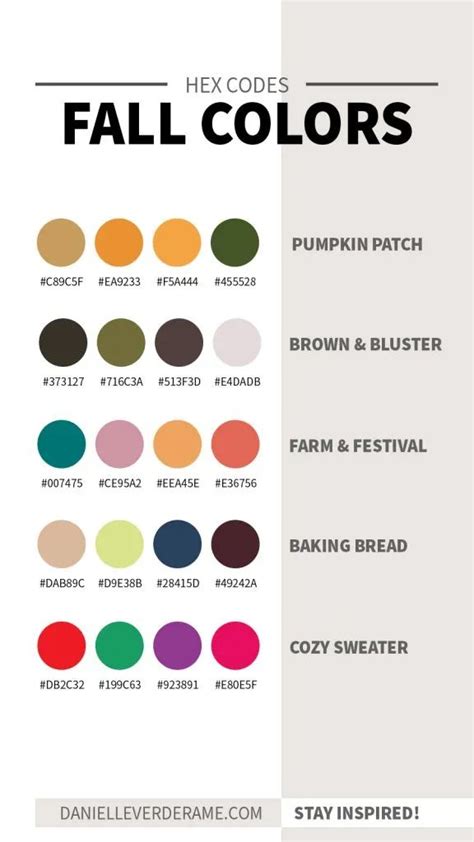 Fall Color Palettes to Help You Hail the Great Pumpkin with Hex Codes | Hex color palette, Fall ...