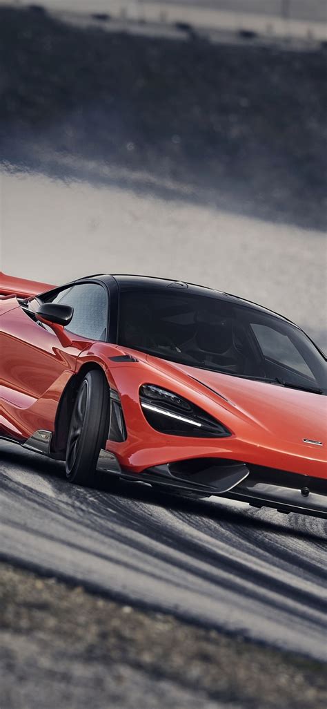 Orange McLaren 765LT on Race Track