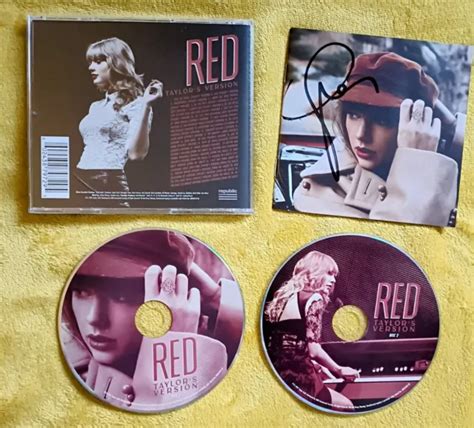 TAYLOR SWIFT -RED-SIGNED CD Sleeve/Cover - (Taylor's Version)-RARE-TAYLOR SWIFT £20.00 - PicClick UK