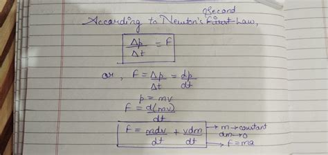 state the relation between the momentum of a body and the force acting on it - Brainly.in