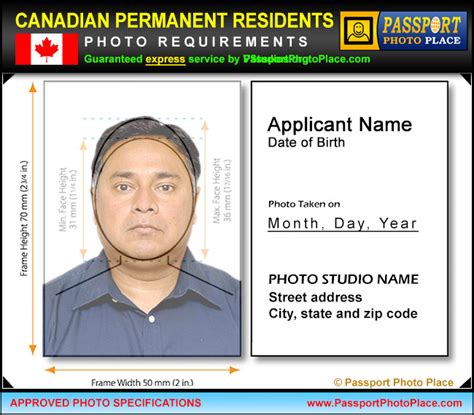 Canadian permanent resident PR photo service - Orlando