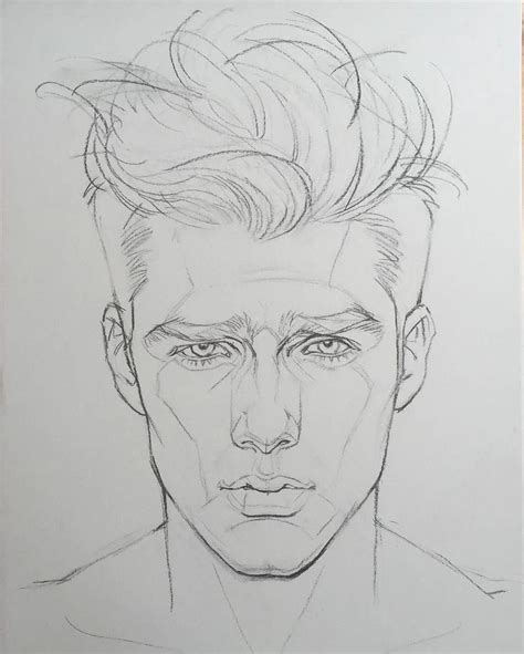 Man face drawing | Cool drawings, Drawing people, Male face drawing