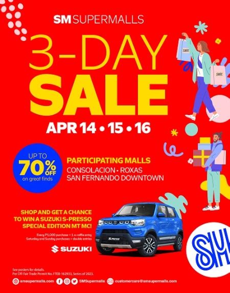 SM 3-DAY SALE: April 14 to 16 | SM Supermalls