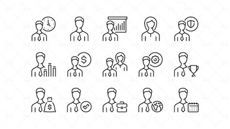 15 Business People Icons - Graphics | Motion Array