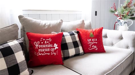 DIY Christmas Pillow Covers (An Easy Cricut Tutorial)