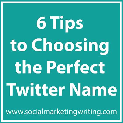 6 Tips to Choosing the Perfect Twitter Name