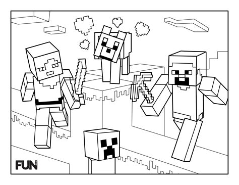 Minecraft Dungeons Printable Coloring Pages