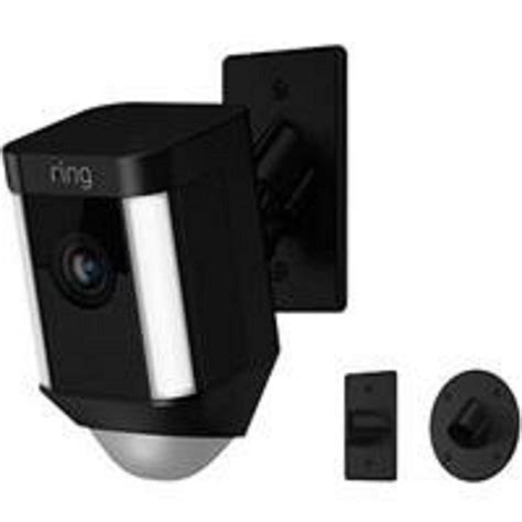 ring Spotlight Camera with Mount Wired Black - 1080p