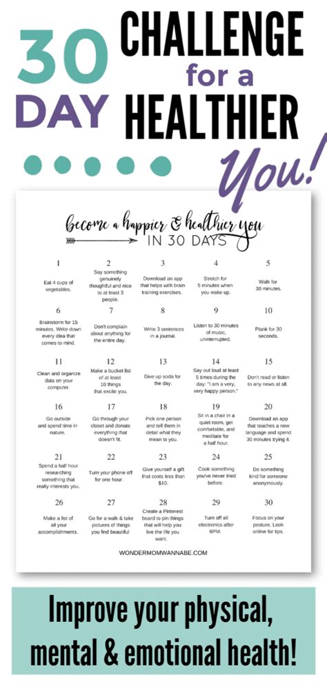 The 30-Day Health Challenge - healthandrecipe