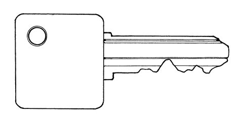 Key Outline Clip Art