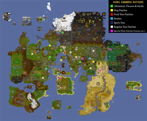 OSRS Farming Patches Map (HD) : 2007scape