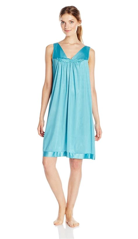 Vanity Fair - Vanity Fair Coloratura Women`s Short Nightgown, XL ...