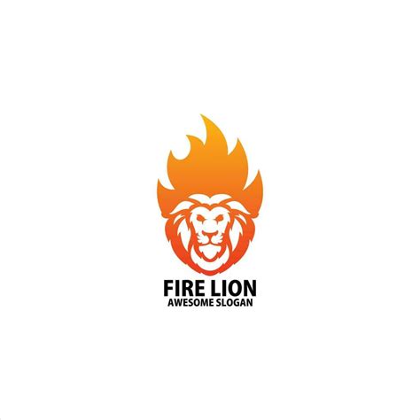 fire lion design logo gradient color 24676473 Vector Art at Vecteezy