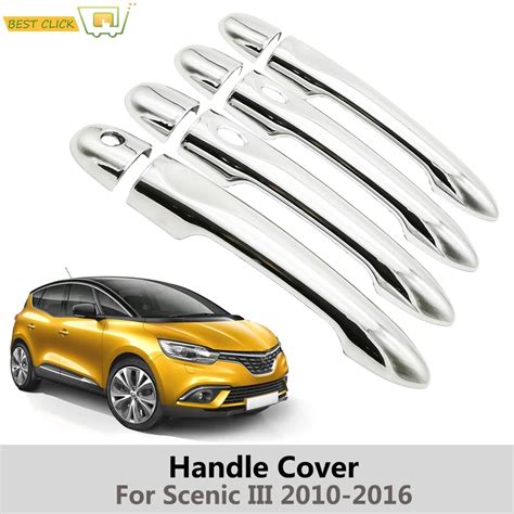 Luxurious Chrome Exterior Door Handle Covers For Renault Scenic III 2010 2016 Accessories ...