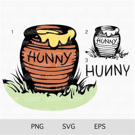 Winnie the Pooh Hunny Pot SVG, Hunny Svg, Honey Svg, Hunny Clipart, Winnie the Pooh Svg ...