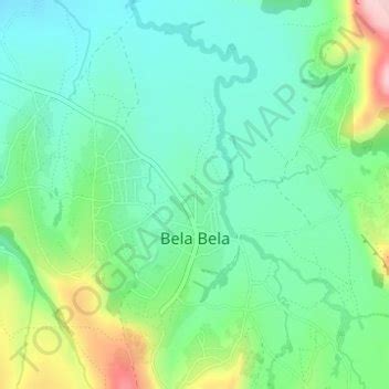 Bela Bela topographic map, elevation, terrain