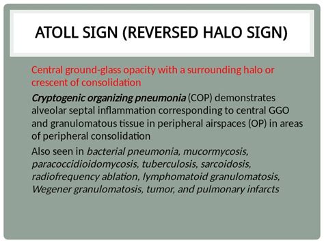 Chest Medicine Made Easy-Dr Deepu: Atoll sign (Reverse Halo)