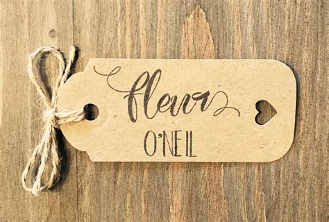 10 x Wedding Name Place Cards Rustic Personalised | Etsy