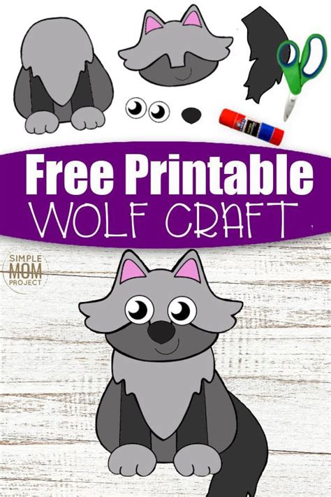 Free Printable Wolf Craft with Free Wolf Template – Simple Mom Project