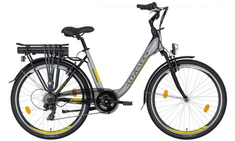 Vélo électrique de ville LOVELEC Norma Gris/Jaune 2023 – Vélo électrique Lovelec evelo