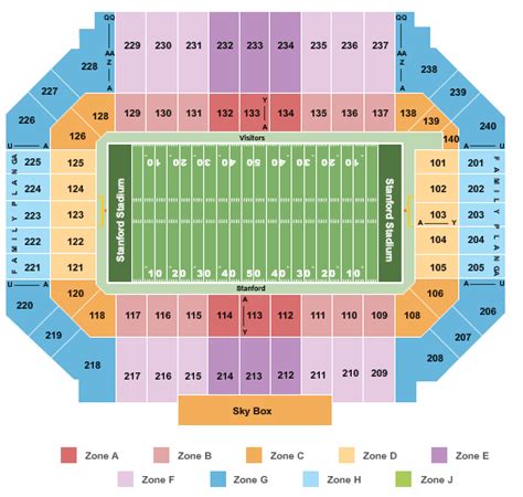 Stanford Cardinal Football Stadium Seating Chart | Elcho Table