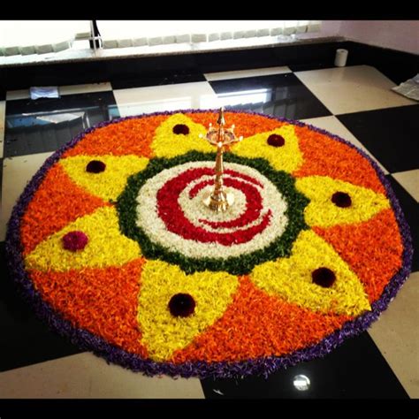 Pookalam , Onam celebrations :) | Floral decor, Floral carpet, Free hand rangoli design