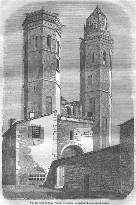 Mâcon Cathedral | Old Book Illustrations