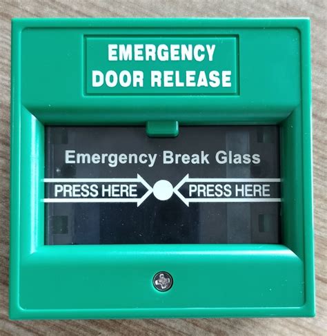 Emergency break glass, Green emergency break glass, Furniture & Home Living, Security & Locks ...