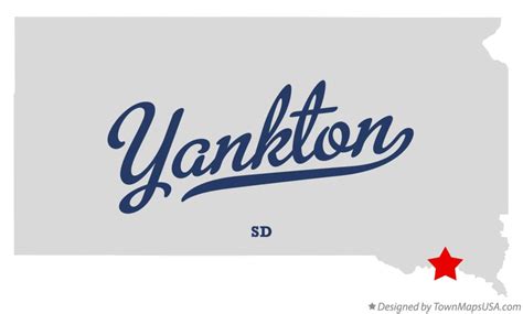 Map of Yankton, SD, South Dakota