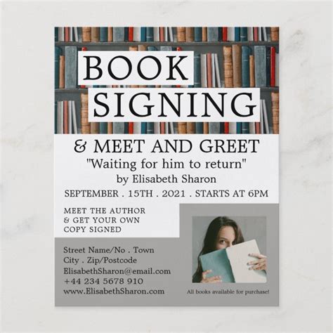 Book Display, Writers Book Signing Advertising Flyer | Zazzle.com