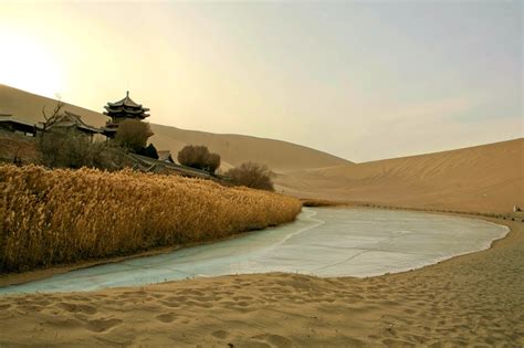 Crescent Moon Lake, China - Unusual Places