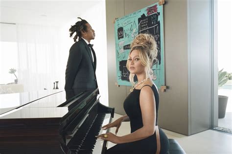 Beyoncé, JAY-Z Pose with Unseen Basquiat Painting for Tiffany Ad