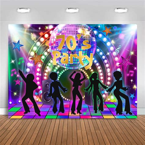 Buy Moca 70's Disco Theme Backdrop Vintage Back to 70s Disco Dancing ...