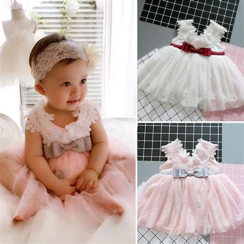 Baby Girl Princess Dress Baptism Kid Dresses for Girls 1 Year Birthday Gift Party Wedding ...