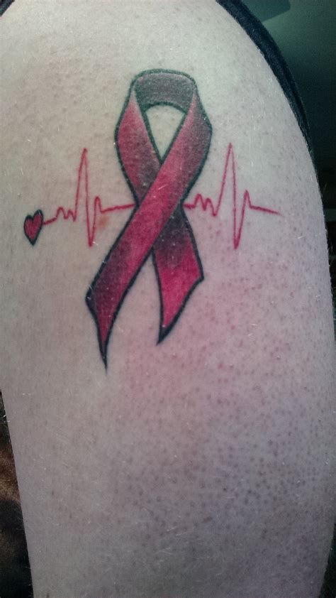 [First Tattoo] Heart Disease Ribbon by Alex Pastor @ Louder Than Bombs ...