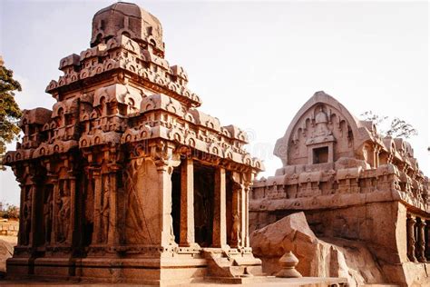 One of the Ancient Architectural Wonders of the Pallava Kings Stock ...