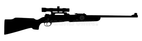 Sniper Rifle Vector Silhouette Illustration Isolated. Stock Vector ...