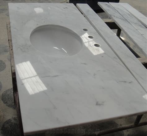 Carrara White Marble Bathroom Countertops from China - StoneContact.com