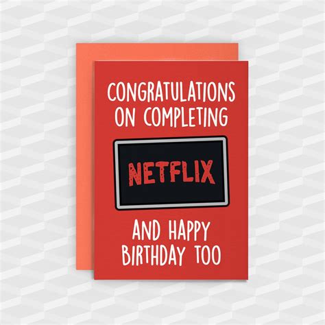 Netflix Birthday CardsFunny Birthday | Etsy