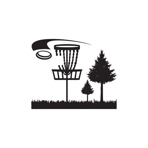 Vector Disc Golf silhouette Disc Golf player and icons vector ...