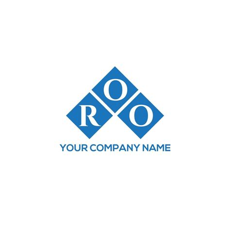 ROO letter logo design on WHITE background. ROO creative initials ...