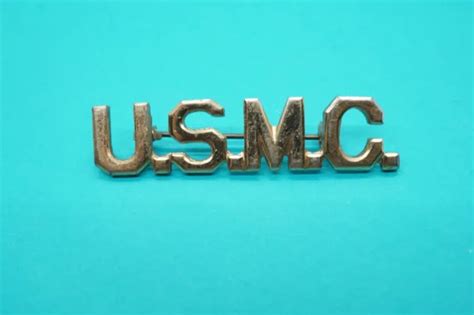 WWII GOLD PLATED U.S.M.C. Marine Corps Officer Steward Insignia - Acid Test $39.99 - PicClick