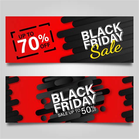 Black Friday banner design template set 1361499 Vector Art at Vecteezy