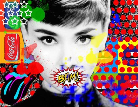 Pop Art Audrey Hepburn MIXED MEDIA | Pop art, Art, Comic art
