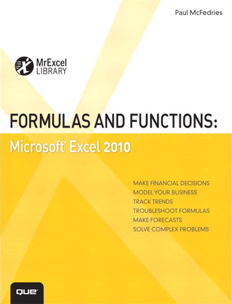 Formulas and Functions: Microsoft Excel 2010 | InformIT