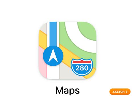 Apple Maps App Icon by Around Sketch on Dribbble