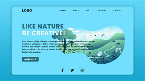 Responsive Website Landing Page Design | Title (Creative Nature) - Only Using CSS & HTML ...